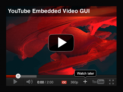 Youtube Embed embed free freebie gui player psd resources ui video youtube