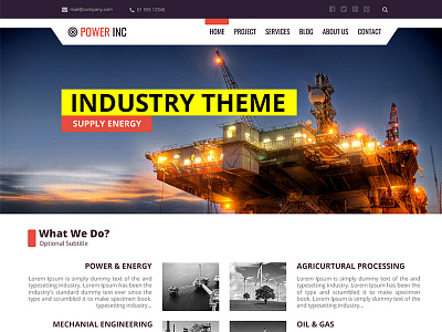 web desgin | industry theme desgin industry interface project theme ui ux web