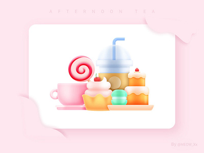 Afternoon tea afternoon tea cake cake logo candy design dessert girl time icon illustration logo ui 插图 设计