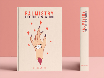 Palmistry book cover art book book cover book cover art cover design divination eye graphic graphic design hand illustration illustrator magic magick palmistry pink vector vector art witch