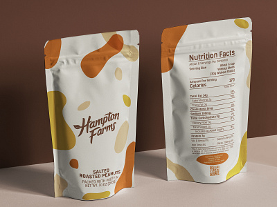 Hampton farms package redesign abstract design branding graphic graphic design illustrator logo natural package packaging peanuts redesign revamp soft colors vector vector art