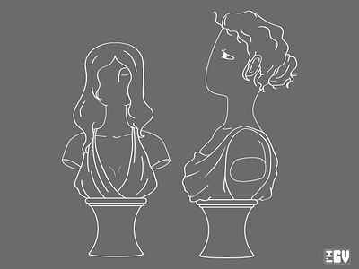Busts bust goddess gods graphic greek greek mythology illustraion illustration illustrator vector vector art vector illustration vectorart
