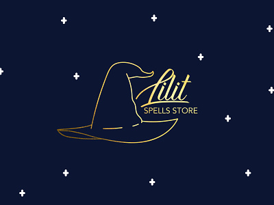 Lilit - Spell store branding design gold graphic graphic design illustrator logo logo designer logodesign magia magic mystic spells witch