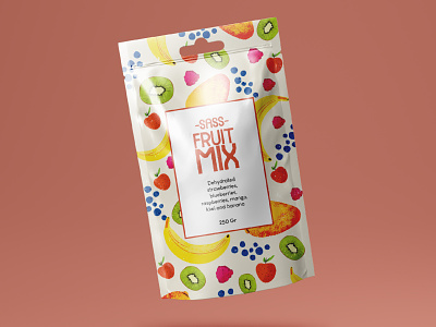 Fruit mix package branding dehydrated food food illustration fruit fruits graphic graphic design illustration illustrator package package design package mockup vector vector art