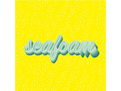 Seafoam 3d adobe creative cloud digital illustrator pantone seafoam type typography ui