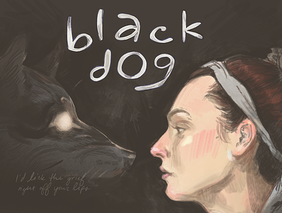 Black Dog Album Art animal arlo parks artist digitalart fanart illustration music art record label wolf