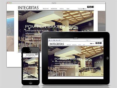 Integritas Architects responsive website clean design ipad iphone media mobile queries responsive ui ux web wireframes