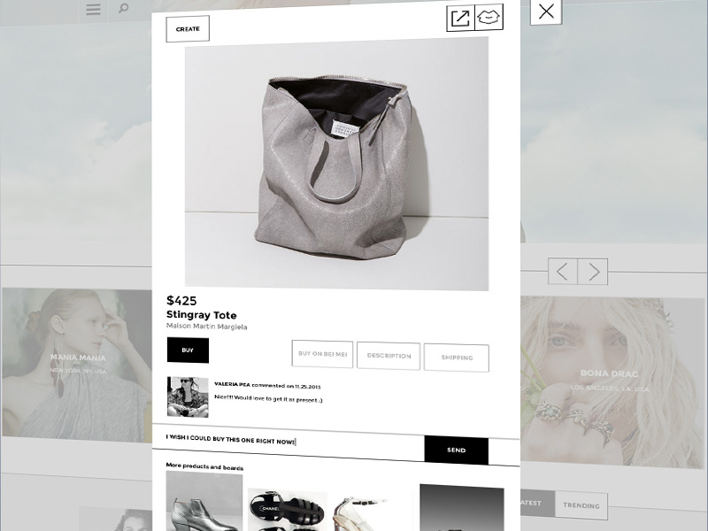 Item Page for Retail Website retail website responsive shop clean ux ui ia gray minimalistic design functional