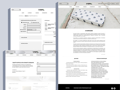 Vispo Website Layouts clean design functional gray ia minimalistic responsive retail shop ui ux website