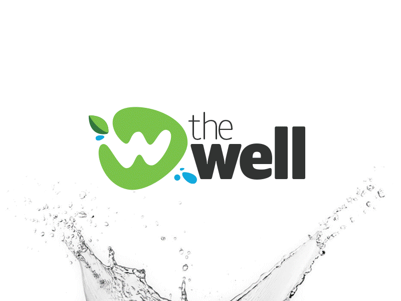 The Well Logo design health intranet logo simplywell splash typography viverae wellness