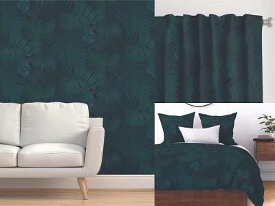 Jungle Pattern fabric jungle pattern surfacepatterndesign wallpaper