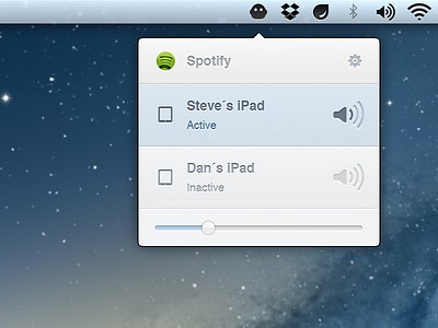 Macapp app blue dropdown ipad light mac music player white