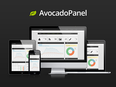 Avocado Panel admin black dashboard graph interface light panel themeforest user web white