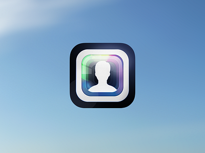 Square Lense app blue camera icon ios ios7 lense mobile square user