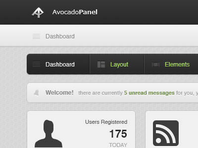 Dashboard admin admin panel black dashboard green grey light metal nav navigation panel white