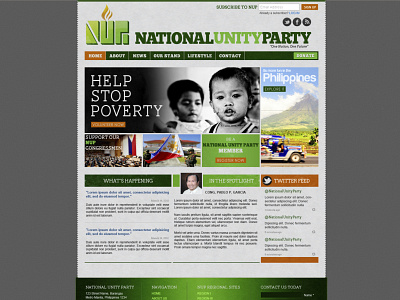 NUP - A political party website