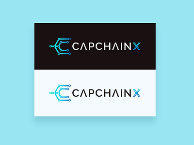 CapchainX - Logo Design blockchain branding crypto design fintech logo vector