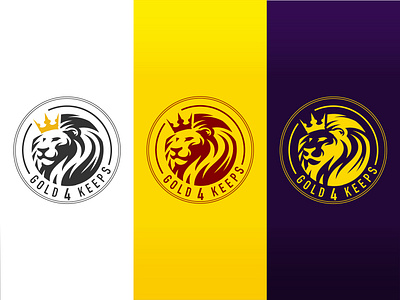 Gold4Keeps - Logo Design gold jewellers lion lion logo logo design seal logo vector