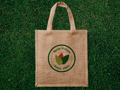 Spray-N-Grow logo on bag branding logo