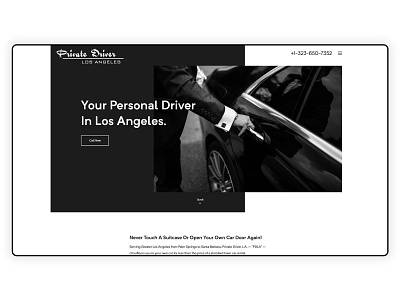 Homepage Redesign - Private Driver Los Angeles adobe xd design ui ui ux design ux web web design