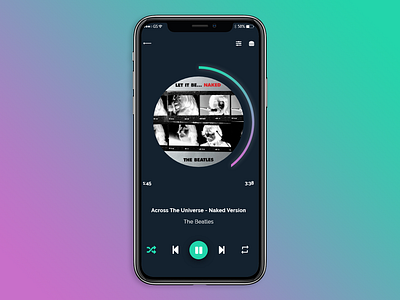 Music Player adobe xd app ui ui ux design ux