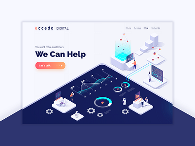 Homepage Redesign - Accedo Digital adobe xd design illustration ui ui ux design ux web design