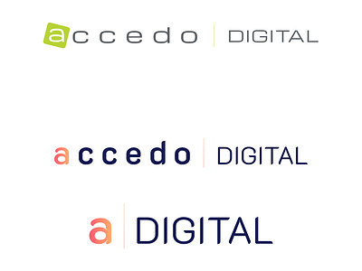 Proposed Logo Redesign - Accedo Digital branding design logo