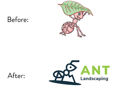 Proposed Logo Redesign - Ant Landscaping branding design logo vector