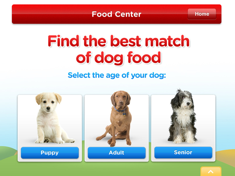 Pet food kiosk iPad app by Patrick Khajehtoorian on Dribbble