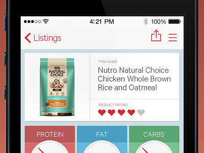 Product View dog health ios7 nutrition pets