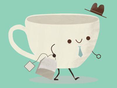 My Cup Of Tea cup doodle illustration tea teacup working