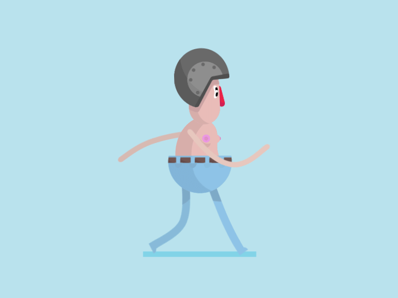 John Iz Zejza animation bounce character gif nipples walk cycle walking