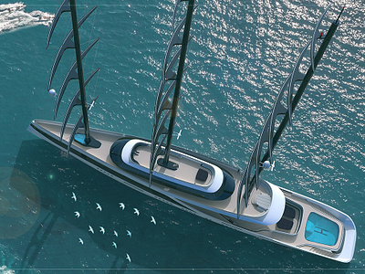 BHAVANA Supersail Yacht Concept boat boating boats concept design sail sailboat yacht yachtdesign yachtdesigner yachting