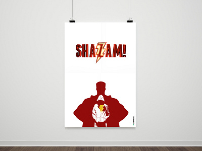 Shazam Minimal Poster design goa illustration india manipulation minimal minimalist motiphors movie movieposter photoshop poster posterdesign