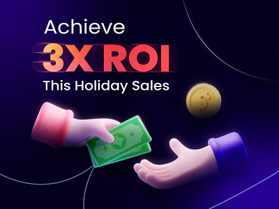 Webinar banner 3d illustration roi sale thumbnail webinar