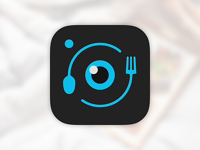 Mindful Meal Photo Tracker App Icon app app icon camera flat food icon ios lens photo