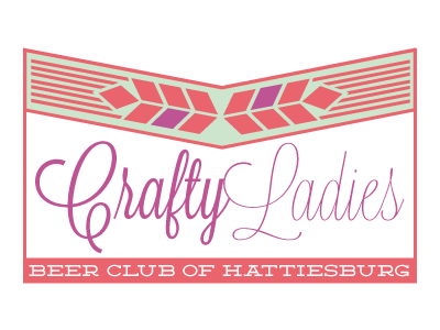 Crafty Ladies Logo beer beer club hattiesburg identity lauren smith logo mississippi