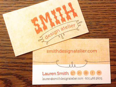 my new business cards business card identity lauren smith logo smith design atelier