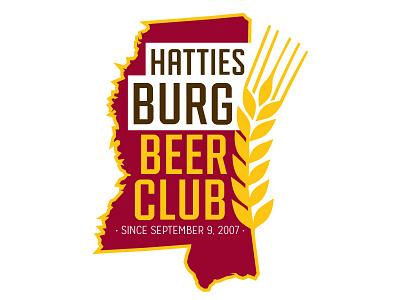 Hattiesburg Beer Club beer hattiesburg identity lauren smith logo