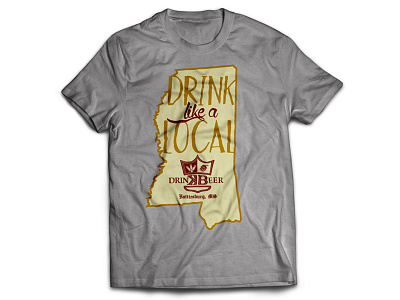 Drink Like A Local - Keg & Barrel Tshirt beer hattiesburg lauren smith mississippi tshirt