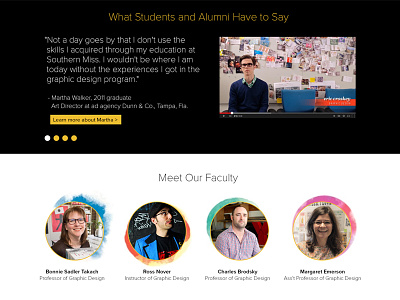 Southern Miss redesign - degree page higher education lauren smith southern miss web