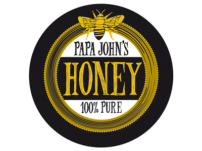 Papa John's Honey honey label lauren smith logo