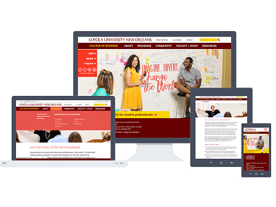 College Of Business Redesign custom drupal responsive ux web design