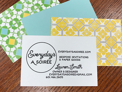 Everyday's A Soirée business card