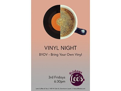 Fridays at Lee's Vinyl Night event lauren smith mississippi poster