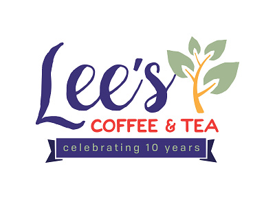 Lee's 10 Year Anniversary Logo 10 year 10 year anniversary anniversary branding identity illustration lauren smith bynum logo vector