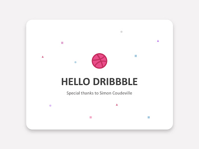 Hello Dribbble debut debut shot dribbble first shot