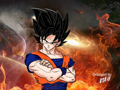 Goku Chracter Designed by Asad by Asad 99 on Dribbble