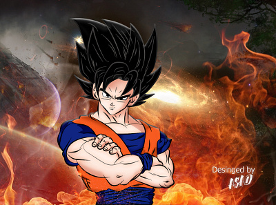 Goku Chracter Designed by Asad