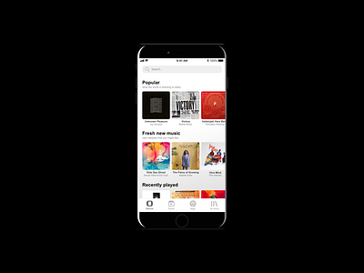 Spotify Inspired Light-Themed Music App